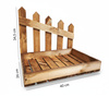Brauner Holz Organizer mit Deko-Zaun "Ranch" | 40x26x34,5 cm | GoodFreshDecor