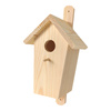 Vogelhaus aus trockenem Kiefernholz, 30,5x14x12 cm, unbehandelt