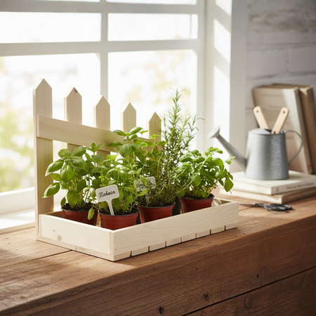 Holz Organizer mit Deko-Zaun "Ranch" | 40x26x34,5 cm | GoodFreshDecor