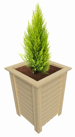 Holzblumentopf 40x40x54,5 cm Topf auf Beinen für Blumen Kräuter Koniferen Palmen Blumenbeet D3s