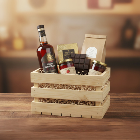 Mittelgroße Holzkiste 35x20x20 cm | Universelle Vorratskiste | GoodFreshDecor