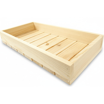 Langes & Flaches Holztablett 40x20x6 cm | Für Schubladen & Fensterbank | GoodFreshDecor