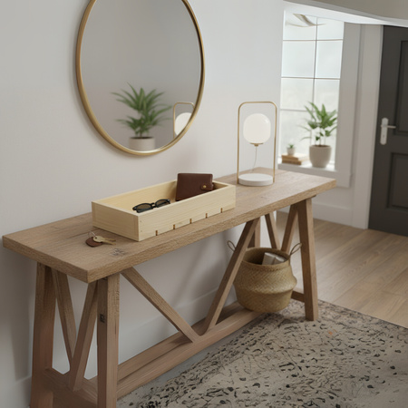 Schmales Holztablett 30x15x6 cm | Ablage für Schlüssel & Deko | GoodFreshDecor