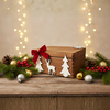 Braune Weihnachts-Holzkiste 30x20x14 cm mit 3D-Dekor | GoodFreshDecor