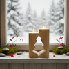 Holz Kerzenständer Set "Tannenbaum" aus massiver Buche (geölt) | GoodFreshDecor
