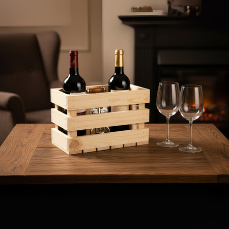 Extra Hohe & Schmale Holzkiste 30x15x20 cm | Flaschenträger | GoodFreshDecor