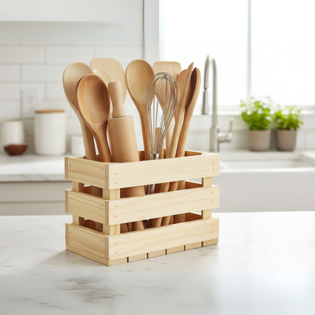 Extra Hohe & Schmale Holzkiste 30x15x20 cm | Flaschenträger | GoodFreshDecor