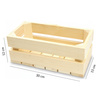 Schmale Holzkiste 30x15x12 cm | Unbehandelt für Kräuter & Deko