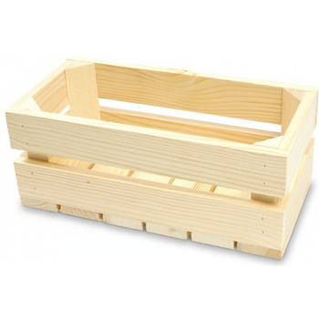 Schmale Holzkiste 30x15x12 cm | Unbehandelt für Kräuter & Deko