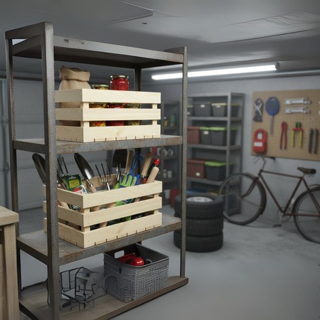 Große Holzkiste 40x30x20 cm XXL | Für Regal, Spielzeug & Kaminholz