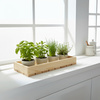 Langes & Flaches Holztablett 40x20x6 cm | Für Schubladen & Fensterbank | GoodFreshDecor