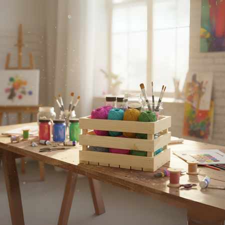 Mittelgroße Holzkiste 35x20x20 cm | Universelle Vorratskiste | GoodFreshDecor