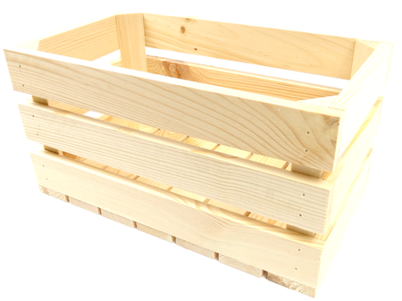 Dekokiste 35x20x18 cm, Holzkiste für die Aufbewahrung von Wein, Obst, Gemüse, ökologisch, gehobelt