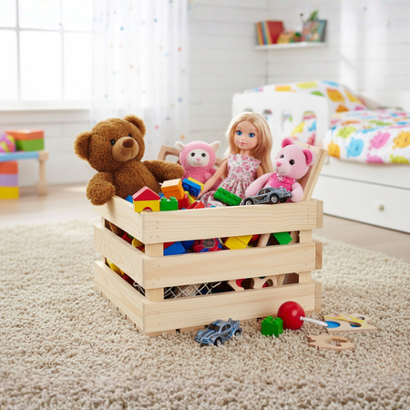 Große & Tiefe Holzkiste 30x25x20 cm | Für DIY Möbel & Spielzeug | GoodFreshDecor