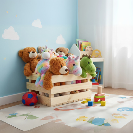 Große Holzkiste 40x30x20 cm XXL | Für Regal, Spielzeug & Kaminholz