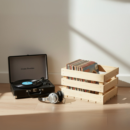 Tiefe Holzkiste 30x20x20 cm | Modulkiste für Regal & Schallplatten | GoodFreshDecor