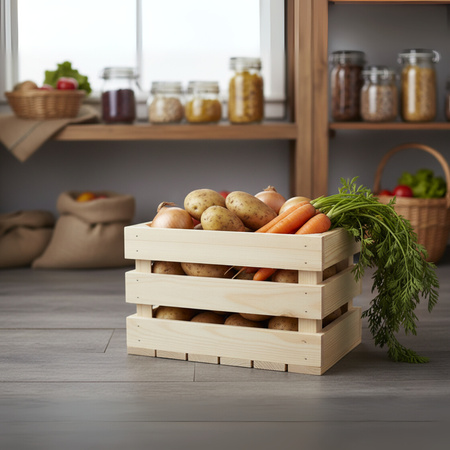 Tiefe Holzkiste 30x20x20 cm | Modulkiste für Regal & Schallplatten | GoodFreshDecor