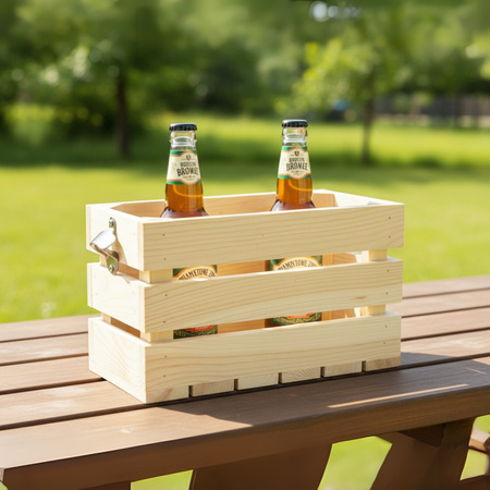 Hohe & Schmale Holzkiste 30x15x18 cm | Für Utensilien & Flaschen | GoodFreshDecor