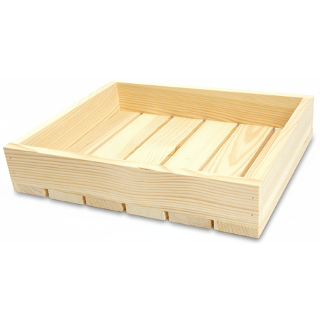 Großes Flaches Holztablett 30x25x6 cm | Dokumentenablage A4 | GoodFreshDecor