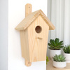 Vogelhaus aus trockenem Kiefernholz, 30,5x14x12 cm, unbehandelt