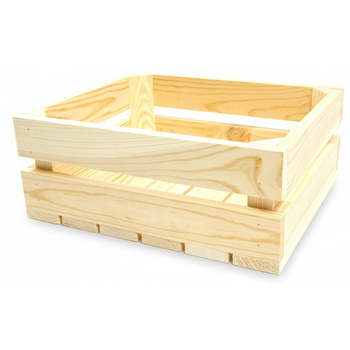 Unbehandelte Holzkiste 30x25x12 cm | Breit & Geräumig | GoodFreshDecor