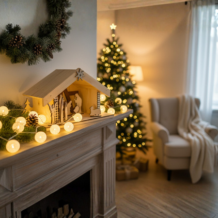 Weihnachtskrippe aus Holz im Skandi-Stil | Set mit 8 Figuren | GoodFreshDecor