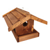 Handgefertigtes Vogelfutterhaus aus Holz 24,5x23,5x16,5 cm