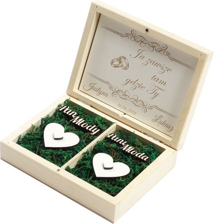 Holz Ehering Box Hochzeit Zeremonie Gravur