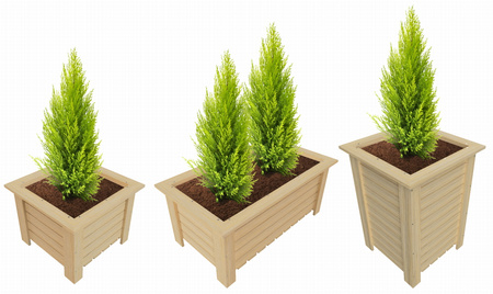 Holzblumentopf 40x40x54,5 cm Topf auf Beinen für Blumen Kräuter Koniferen Palmen Blumenbeet D3s