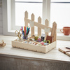 Holz Organizer mit Deko-Zaun "Ranch" | 40x26x34,5 cm | GoodFreshDecor
