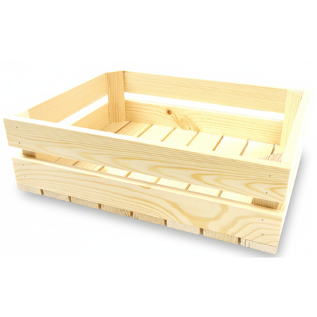 Flache Holzkiste 40x30x12 cm | Unterbettbox & Deko-Tablett | GoodFreshDecor
